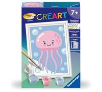 Ravensburger - CreArt Kids 8x12 cm - Méduse | Numéro d'art - Kit de peinture par numéros - Dès 7 ans