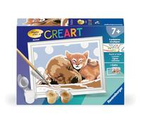 Ravensburger - CreArt Kids 8x12cm - Numéro d'art - Amis câlins - Kit de Peinture par numéros- Dès 7 Ans - 25586