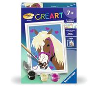 Ravensburger - CreArt Kids 8x12 cm - Numéro d'art - Cheval cœur - Kit de Peinture par numéros - Dès 7 Ans - 25992