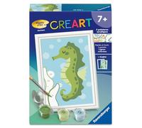 Ravensburger - CreArt Kids 8x12 cm - Numéro d'art - Hippocampe - Kit de Peinture par numéros - Dès 7 Ans - 25994