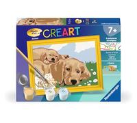 Ravensburger - CreArt Kids 8x12 cm - Numéro d'art - Labradors - Kit de Peinture par numéros - Dès 9 Ans - 25996