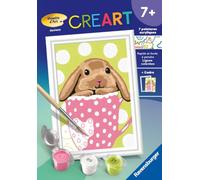 Ravensburger - CreArt Kids - 8x12cm - Numéro d'art - Format Mini - Petit Lapin - Loisir créatif - Kit de Peinture par numéros - Activité détente et créative - Dès 7 Ans - 25584 - Version française