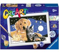 Ravensburger Creart Painting On Number Dog And Cat Glitter (peinture sur numéro de chien et de chat)