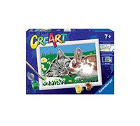 Ravensburger, CreArt, Pause dans la prairie, Kit de peinture, Peinture par nombres, Jeu créatif pour enfants et filles, 2 pinceaux et 1 cadre, âge recommandé 7+
