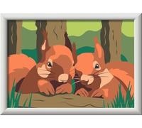 Ravensburger CreArt - Peinture par numéros 25882 - Écureuils en Peluche - à partir de 7 Ans