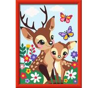 Ravensburger Peinture par numéros pour enfants CreArt – Motif Cerfs Joyeux