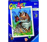 RAVENSBURGER CreArt Peinture par numéros : Meilleurs amis 18x24cm