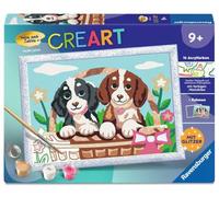 Ravensburger CreArt Peinture par numéros pour Enfants - Chiens dans Un Panier