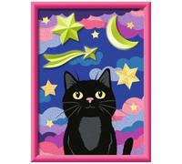 Ravensburger - CreArt Série D - Chat avec plâtre 3D | Peinture par numéros | Kit de peinture | Dimensions 25 x 18,30 cm | Jeux pour enfants 9 ans | Idées cadeaux | Cadeau Enfant 9 Ans