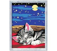 Ravensburger - CreArt Série D - Chat Rêveur | Peinture par numéros | Kit Peinture | Dimensions 25 x 18,30 cm | Jeux Enfants 7 Ans | Idées Cadeau | Cadeau Enfant 7 Ans