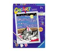 Ravensburger - CreArt Série D - Chat Rêveur | Peinture par numéros | Kit Peinture | Dimensions 25 x 18,30 cm | Jeux Enfants 7 Ans | Idées Cadeau | Cadeau Enfant 7 Ans