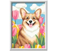 Ravensburger - CreArt Série D - Corgi | Kit Peinture Enfants | Taille De 25 x 18,30 | Jeux Fille 9 Ans | Peinture By Numbers | Idées Cadeaux | Cadeau Enfant 9 Ans