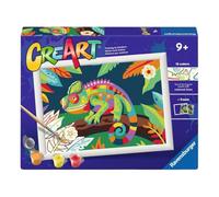 Ravensburger - CreArt Série D - Husky Joyeux | Peinture par numéros | Kit Peinture | Dimensions 25 x 18,30 cm | Jeux Enfants 9 Ans | Idées Cadeaux | Cadeau Enfant 9 Ans
