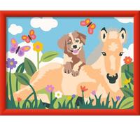 Ravensburger - CreArt Série E : Chat TVB, Peinture avec numéros, kit de Peinture pour Enfants, Cadre Inclus, Jeu éducatif et créatif, idée Cadeau Enfants 7 Ans, 13 x 18 cm