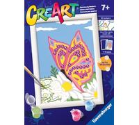 Ravensburger - CreArt Série E Classic : papillon brillant, kit de peinture par numéros, contient une planche pré-imprimée, un pinceau, des couleurs et des accessoires, jeu créatif pour enfants de 7