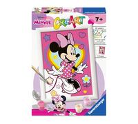 Ravensburger - CreArt Série E : Disney Minnie, Peinture avec numéros, Kit de peinture pour enfants, cadre inclus, jeu éducatif et créatif, idée cadeau enfants 7 ans, 13 x 18 cm