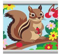 Ravensburger - CreArt Série E - Écureuil joyeux | Peinture par numéros | Kit de peinture | Dimensions 14x19 | Jeux Enfants 7 Ans | Idées Cadeaux | Cadeau Enfant 7 Ans