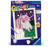 Ravensburger - CreArt Série E - Licorne avec Strass, Peinture par numéros Adultes et Enfants, Comprend Un kit Complet de Peinture et Un Cadre, pour Enfants de 7 Ans et Plus, 18 x 13 cm