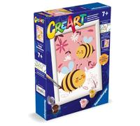 Ravensburger - CreArt Série E : Apette Heureux, Peindre avec numéros, Kit de peinture pour enfants, cadre inclus, jeu éducatif et créatif, idée cadeau enfants 7 ans, 13 x 18 cm