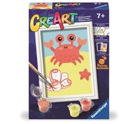 Ravensburger - CreArt Série F : crabet, peinture avec numéros, kit de peinture pour enfants, cadre inclus, jeu éducatif et créatif, idée cadeau enfants 7 ans, 12 x 8,50 cm