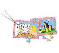 Ravensburger - CreArt Série Junior: Chevaux, Kit de peinture par numéros, Contient deux tableaux préimprimés, un pinceau, des couleurs, un jeu créatif pour les garçons et les filles 5+ ans