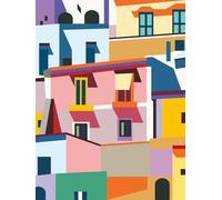 Ravensburger - CreArt Toiles 30x40 cm - Adulte - Peinture par numéros - Colorful Houses - Loisir créatif - 25527