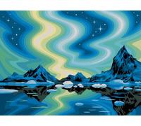 Ravensburger-CreArt Toiles 30x40 cm-Aurores Boréales-Peinture par numéros-Adulte-Activité détente et créative-Dès 14 ans-23907