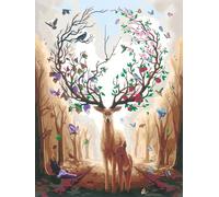 Ravensburger - CreArt Toiles 30x40 cm - Cerf enchanté - Loisir créatif - Peinture par numéros - Adulte - Activité détente et créative - Dès 12 Ans - 23910 - Version Internationale