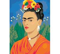 Ravensburger - CreArt Toiles 30x40 cm - Frida Kahlo | Peinture par numéros - Activité détente et créative