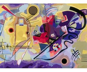 Ravensburger - CreArt Toiles 30x40 cm - Kandinsky - Jaune, Rouge, Bleu - Loisir créatif - Peinture par numéros - Adulte - Activité détente et créative - Dès 14 Ans - 23918 - Version Internationale