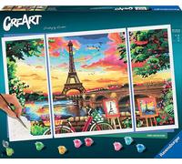 Ravensburger - CreArt Trittico Paris Reflections, Peindre Adulte