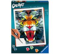 Ravensburger – Peinture par numéros CreArt Polygon Tiger – 24×30 cm – Dès 12 ans