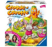Ravensburger - Croque Carotte - Jeu de société - Enfants et Parents - Jeu de Parcours Rigolo - Inclus Jeu de Cartes Exclusif - De 2 à 4 Joueurs à partir de 4 Ans - Mixte - 20948 - Version française