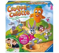 Ravensburger - Croque Carotte - Jeu de Société Rigolo - Jeu pour Famille avec Enfants - Course de Lapins Amusante - 2 à 4 Joueurs dès 4 Ans - 22223 - Version française