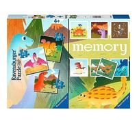 Ravensburger - Dinosaures Memory® 48 Cartes + 3 Puzzle Enfant 25/36/49 pièces, 4+ Ans