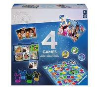 Ravensburger Disney 100th Anniversary Jeu de Compendium Jeux 4 en 1 pour Enfants à Partir de 3 Ans