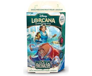 Ravensburger Disney Lorcana TCG : Deck préconstruit 1 Joueur L'Île d'Archazia - Belle & La Bête, dès 8 Ans - Version française