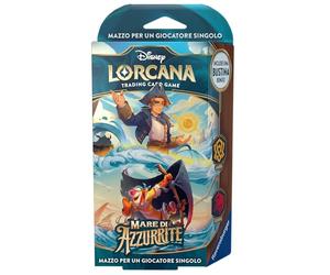 Ravensburger - Disney Lorcana TCG: Mer de Azzurrite, Starter Deck Ambre & Rubis 60 Cartes, Cartes à Jouer, Jeu Adultes et Enfants, Edition en Italien