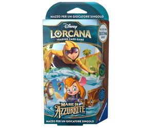 Ravensburger - Disney Lorcana TCG: Mer de Azzurrite, Starter Deck Émeraude & Saphir 60 Cartes, Cartes à Jouer à Collectionner, Jeu Adulte et Enfant, édition en Italien