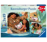 Ravensburger 9385 Disney Moana/Vaiana/Océanie 3 x 49 pièces Puzzles pour Enfants à partir de 5 Ans