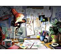 Ravensburger Disney Pixar The Artist's Desk - Puzzle de 1000 pièces pour Adultes et Enfants à partir de 12 Ans