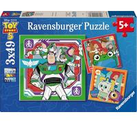 Ravensburger Disney Pixar Toy Story 5 - 3 Puzzles de 49 pièces pour Enfants - avec Mini Posters - Dès 5 Ans - 21 x 21 cm