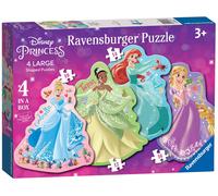 Ravensburger Disney Princess - 4 Large Shaped Jigsaw Puzzles (10, 12, 14, 16 Piece) for Kids Age 3 Years Up - Educational Toys for Toddlers