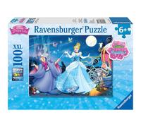 Ravensburger Disney Princess Adorable Cendrillon 100 Piece paillette puzzle pour les enfants - Chaque piece est des pieces uniques qui s'adaptent