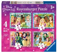 Ravensburger – Puzzles Disney Princess – 4 dans une boîte – 12, 16, 20, 24 pièces