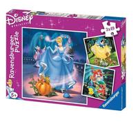 Ravensburger Disney Puzzle Enfants Blanche Neige Cendrillon Arielle 3x49 Pièces