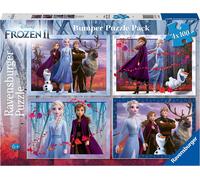 Ravensburger- Disney Puzzle Frozen 2 4 X 100 Pi Ces 12885 Multicolore