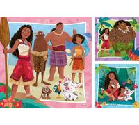 Ravensburger Disney - Puzzle Vaiana 3 x 49 pièces pour enfants | Design unique | Technologie Softclick | Améliore la concentration et la créativité