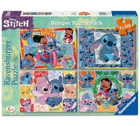 Ravensburger Disney Stitch Lot de 4 puzzles de 100 pièces pour enfants - Chaque pièce est unique, les pièces s'emboîtent parfaitement