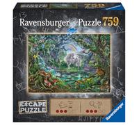 Ravensburger - Escape Puzzle - La Licorne - pour Adultes et Enfants dès 12 Ans - 759 pièces, 1 Guide de Jeu, 1 enveloppe Solution - Inspiré des Jeux d'évasion - 16512